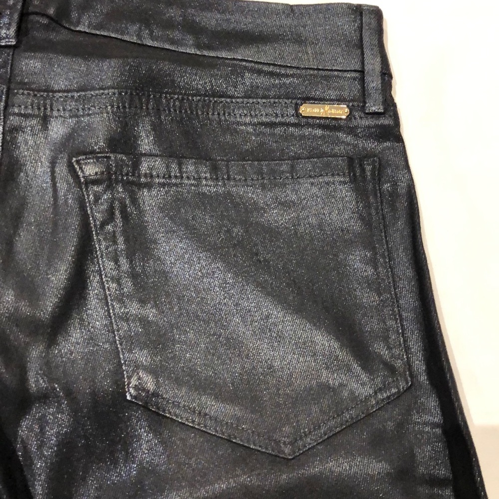 New Womens Guess Marciano 64 coated Black Jeans 27 - Picture 3 of 7